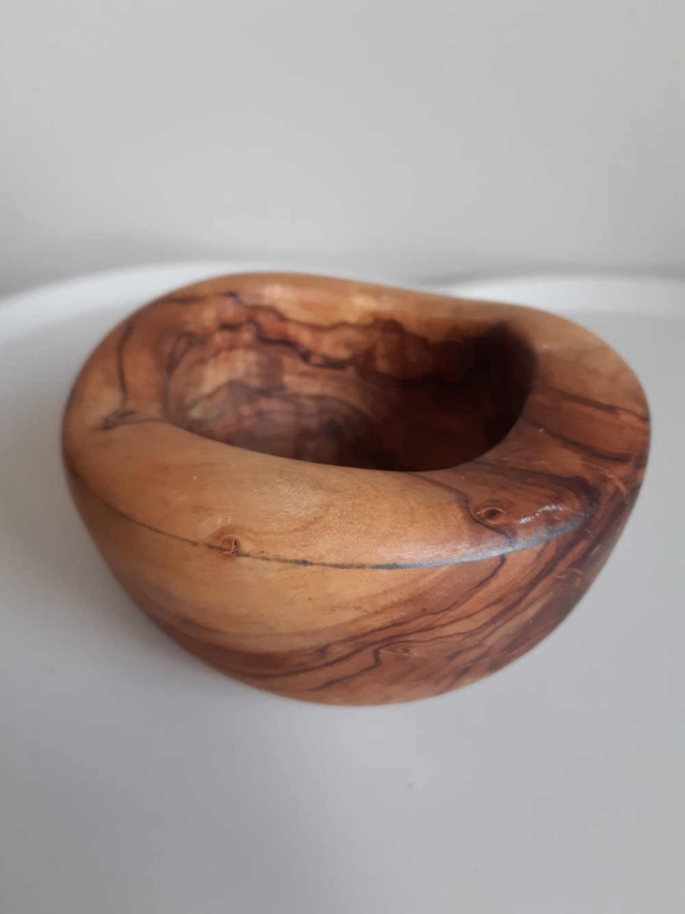 Hand-Carved Wooden Bowl - Heavy Natural Brown Olivewood